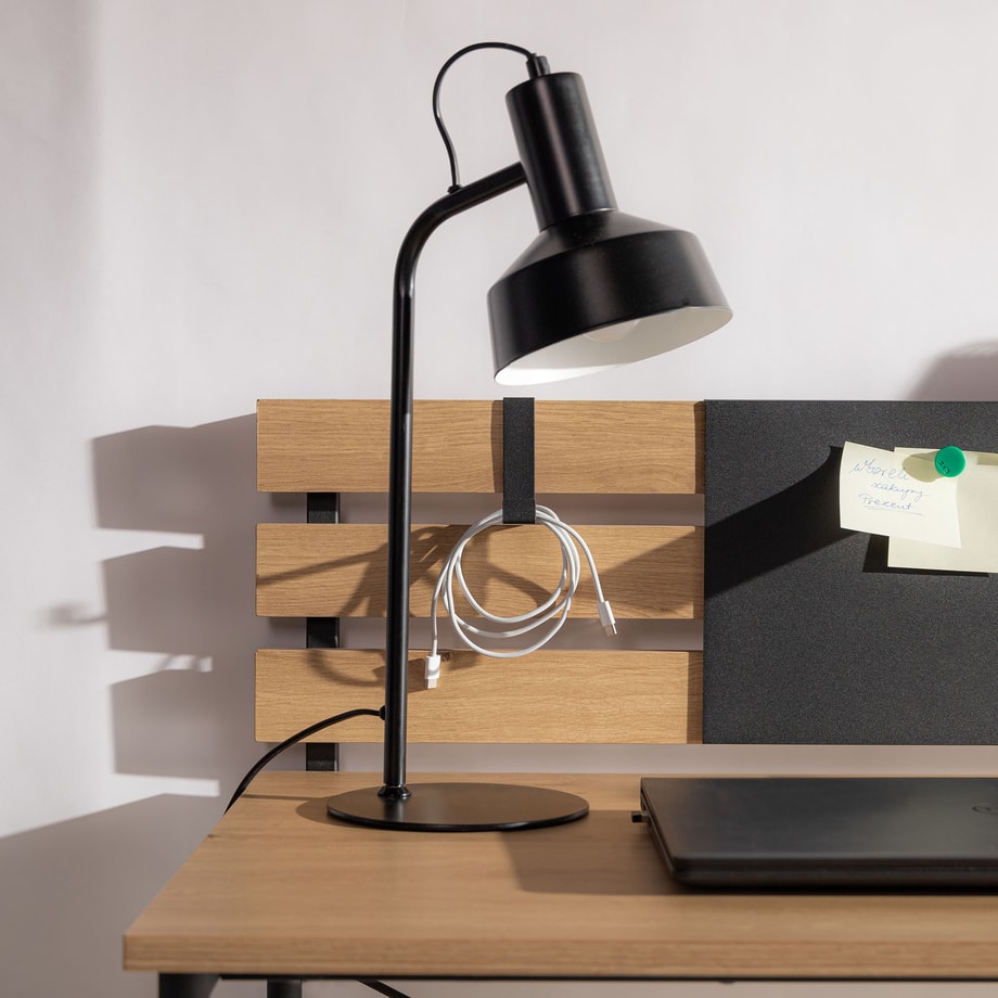 Lampa biurkowa czarna PTL2542B