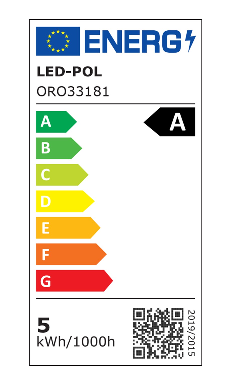 Żarówka LED barwa neutralna ORO-ULTRA-FLT-E27-A60-5W-NW