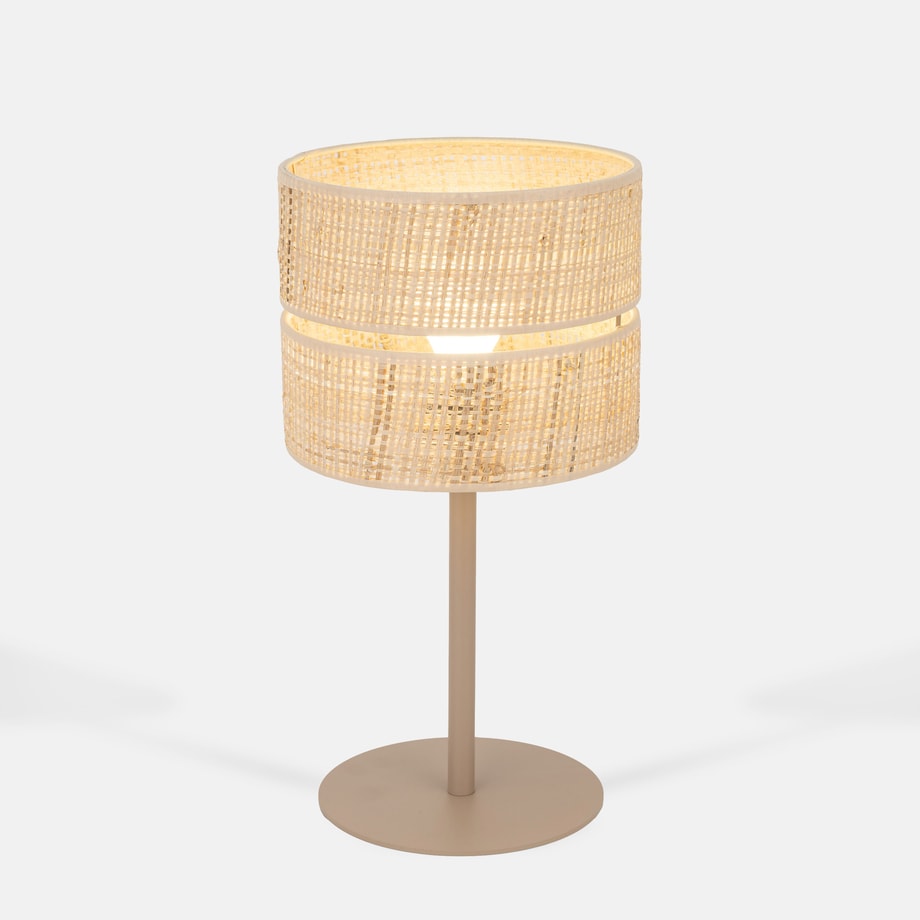 Lampa stołowa słomkowy abażur CALMA