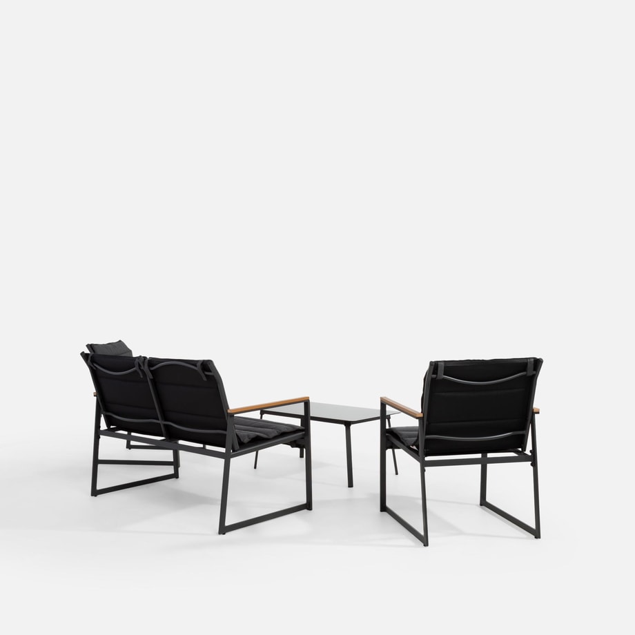 Komplet ogrodowy sofa, 2 fotele i stolik SOMEL