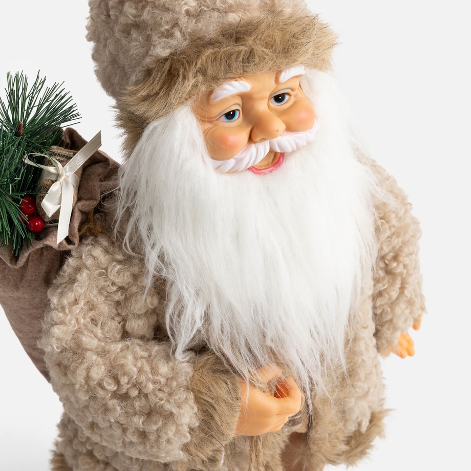 Figurka świąteczna MIKOŁAJ, beżowy, 75 cm