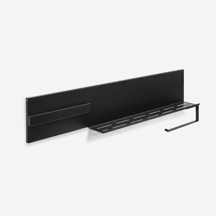 KAMPO półka z oświetleniem LED czarna 100 cm