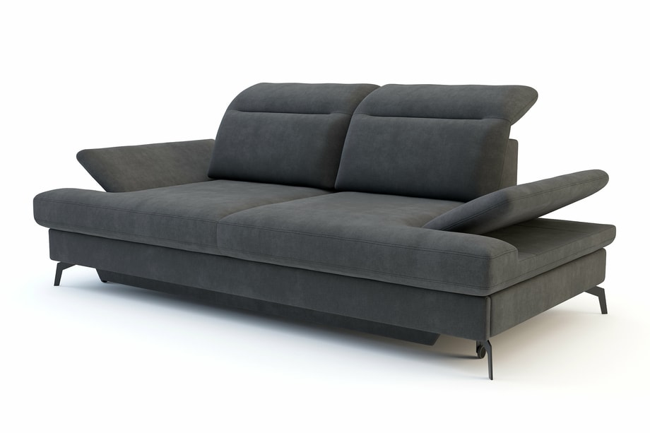 Sofa rozkładana 3-osobowa FIJI grafitowa