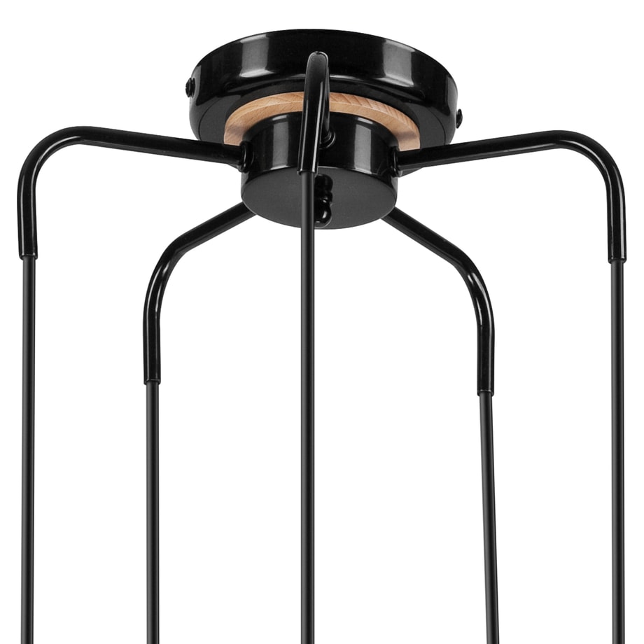 Lampa wisząca loftowa czarna ANGELINA 5