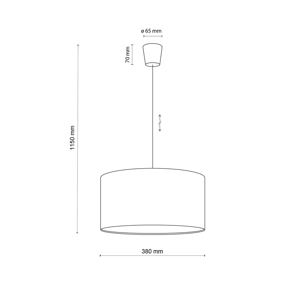 Lampa wisząca niebieska RONDO KIDS