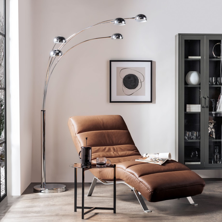 Lampa podłogowa nowoczesna chrom ZODIAC