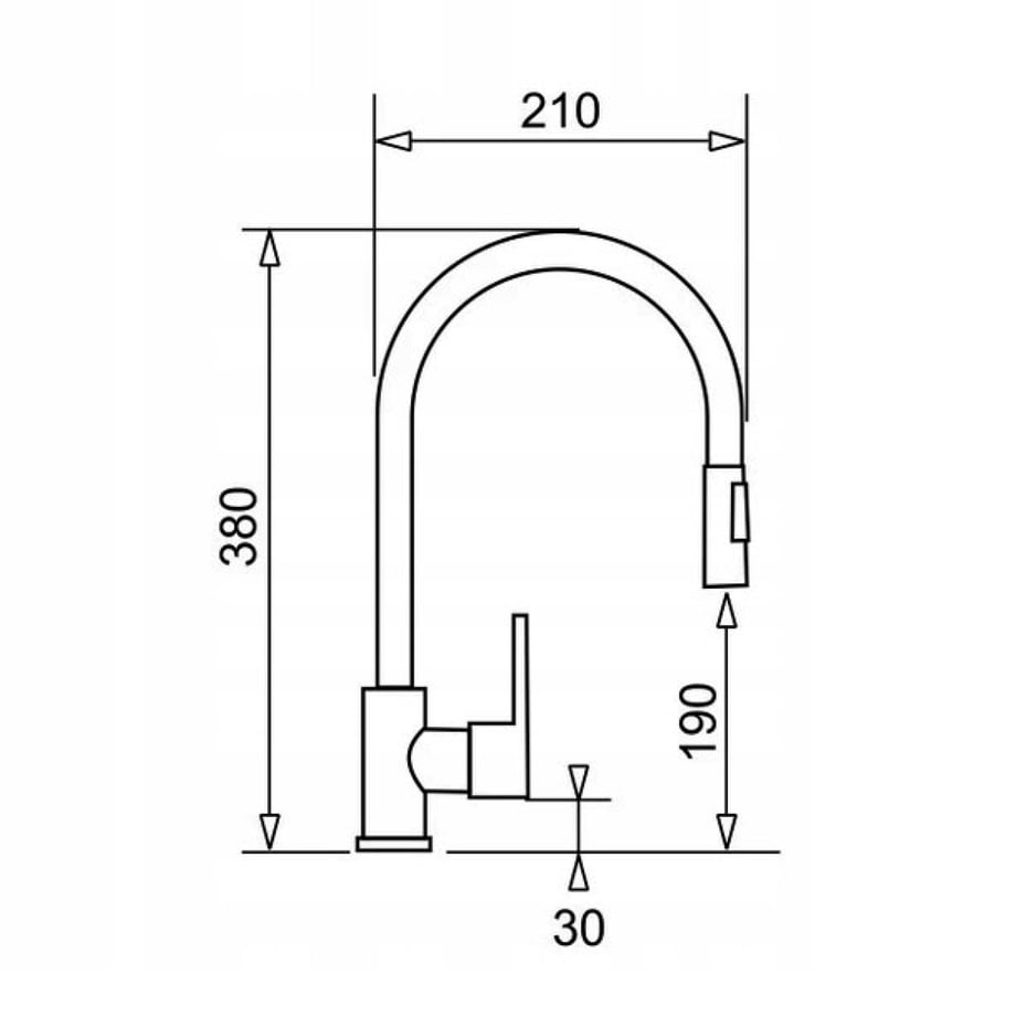 Zlewozmywak HEROS 79x50 cm lewy z baterią IDEA i czarnymi