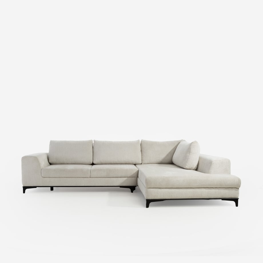 ボローニャNo. 16ナカタ Narożnik rozkładany szarobeżowy BOLOGNA lewy - Agata