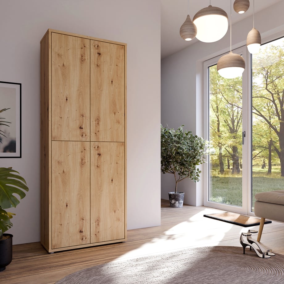 アンテプリマ Szafa na buty 4-drzwiowa ALICE SPRINGS dąb artisan - Agata