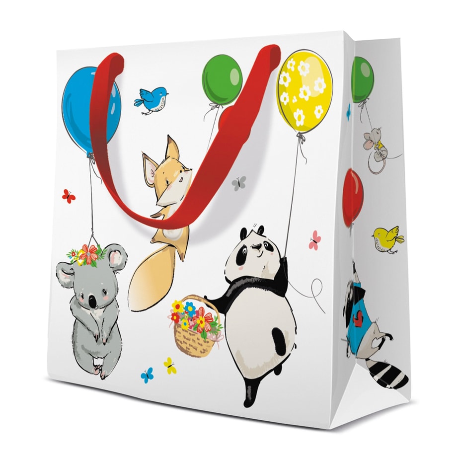 Torba prezentowa ANIMALS PARTY SQUARE 17x17 cm - 1