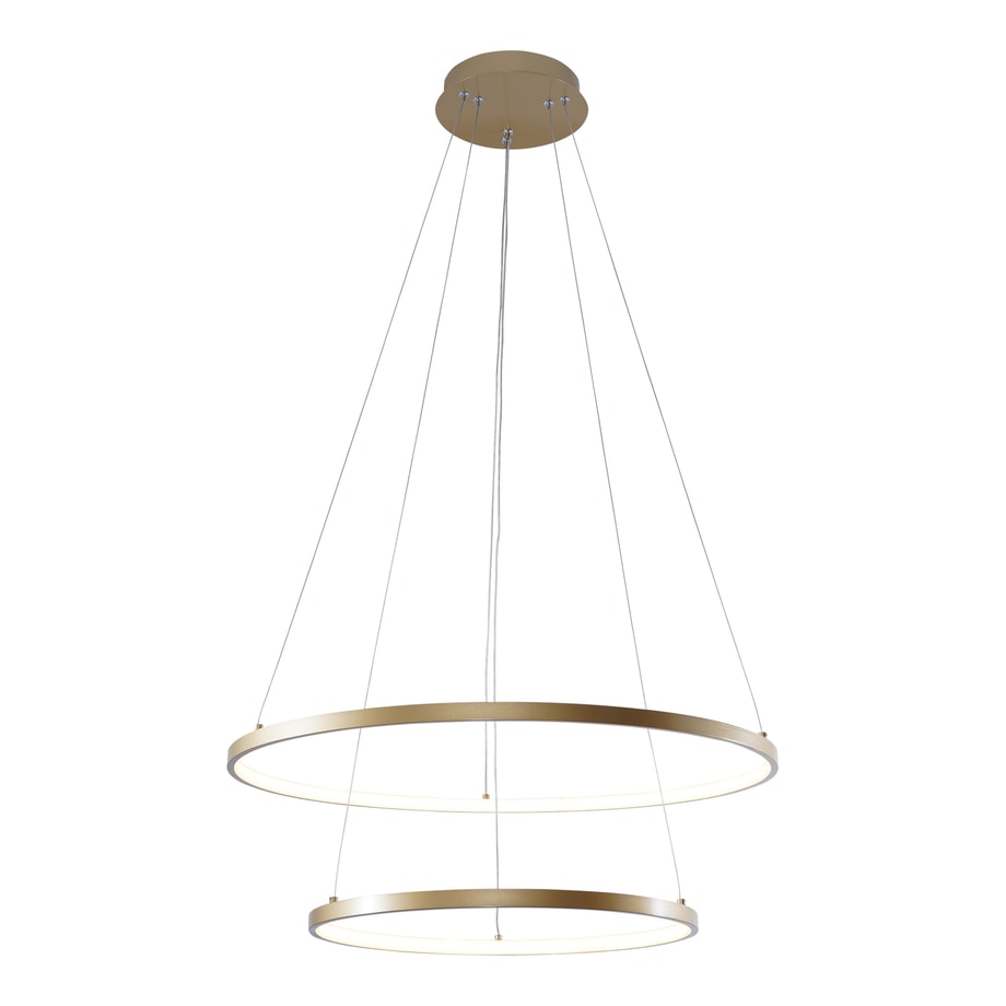 Lampa wisząca LED 2 pierścienie złota BRENO 60 cm - 1
