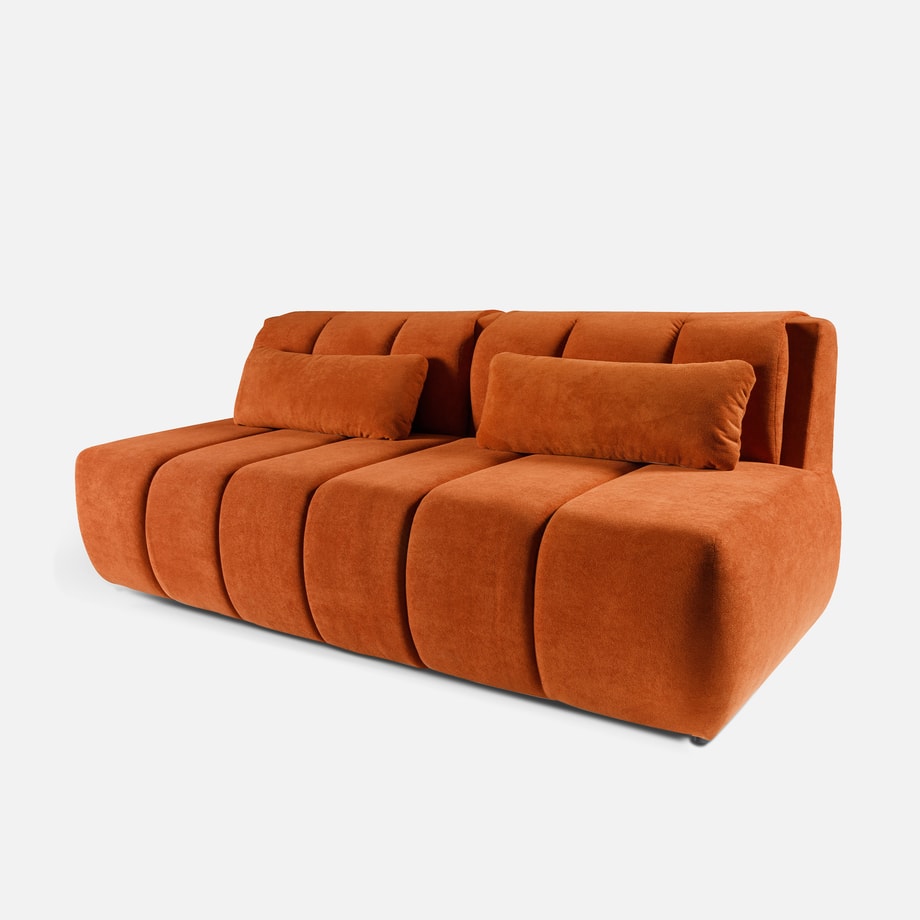 Sofa 3-osobowa rozkładana pomarańczowa DERI - 5