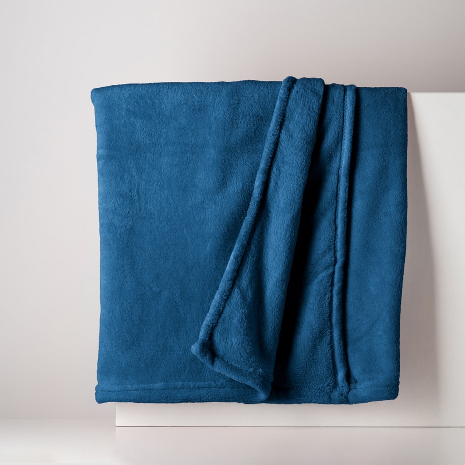 Koc granatowy CORAL 130x160 cm - 1
