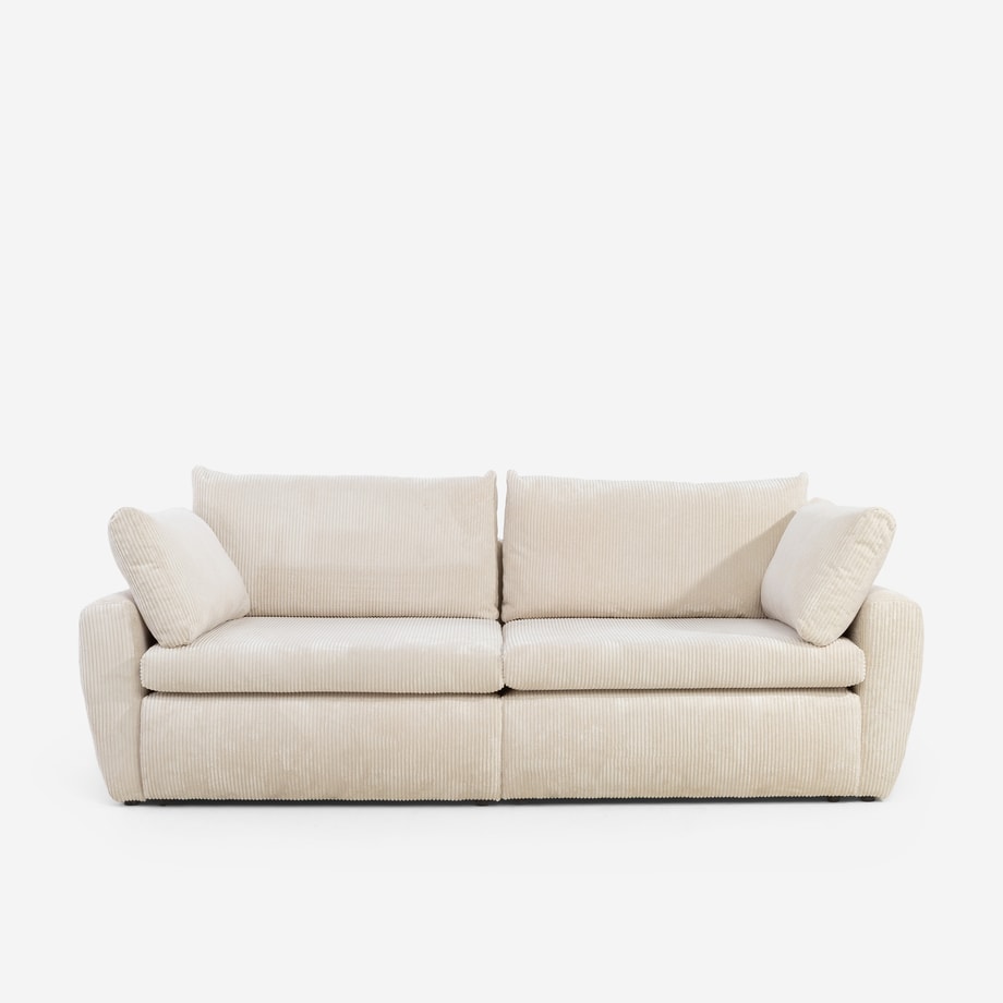 Sofa 3-osobowa rozkładana DL kremowa MEVI - 1