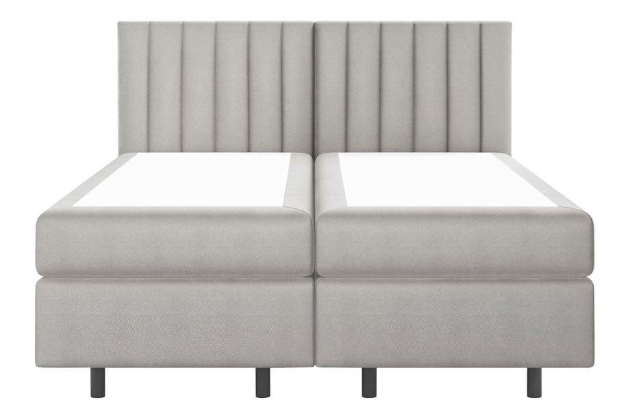Łóżko kontynentalne z materacem szare SILLA 90x200 cm - 8