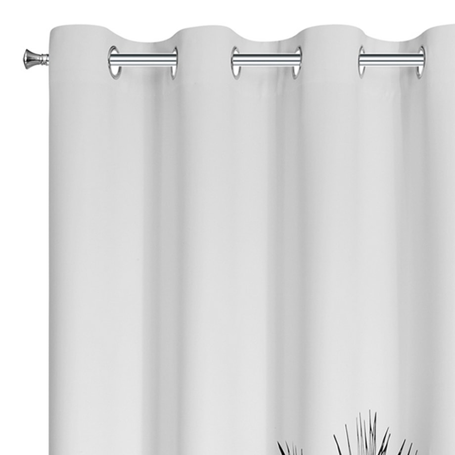 Zasłona na przelotkach czarno-biała NERINA 140x250 cm - 1