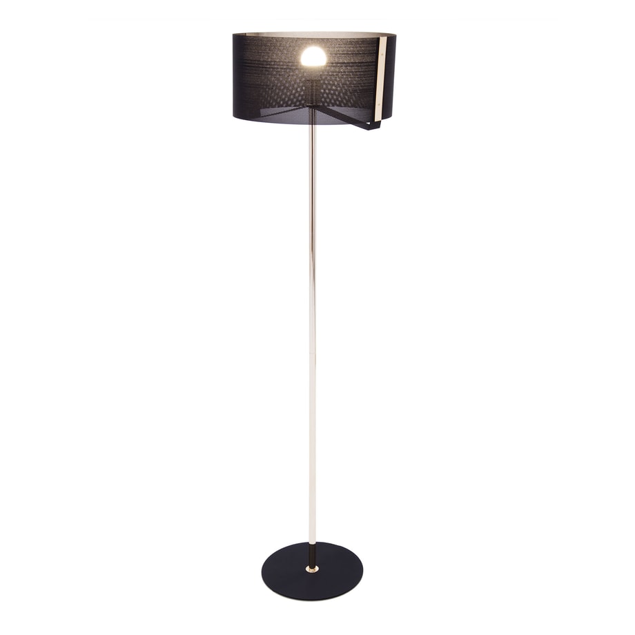 Lampa podłogowa z ozdobnym abażurem czarno-złota ETRO - 1