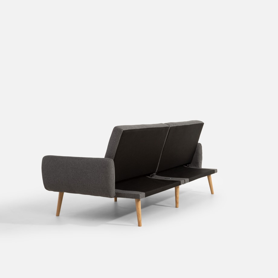 Sofa podwójnie rozkładana szara LUBERTO - 11