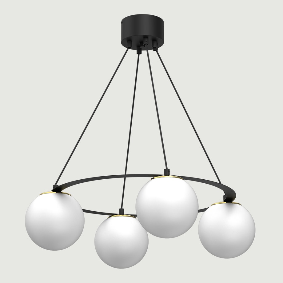 Lampa wisząca 4 kule czarno-złota BALLO IV - 1