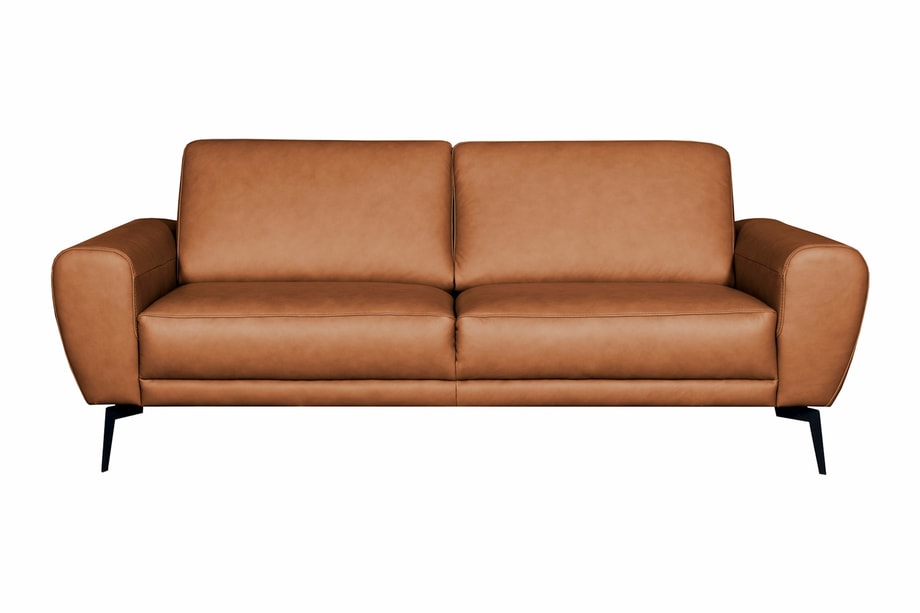 Sofa skórzana brązowa 3 os SPRING - 1