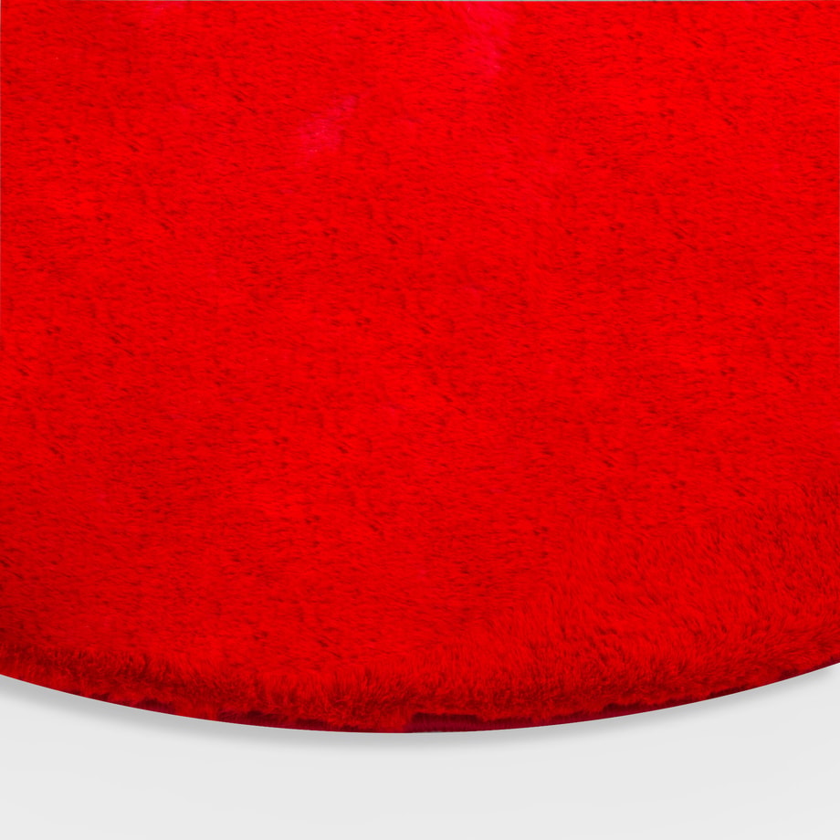 Dywan okrągły czerwony RABBII 100 cm - 2