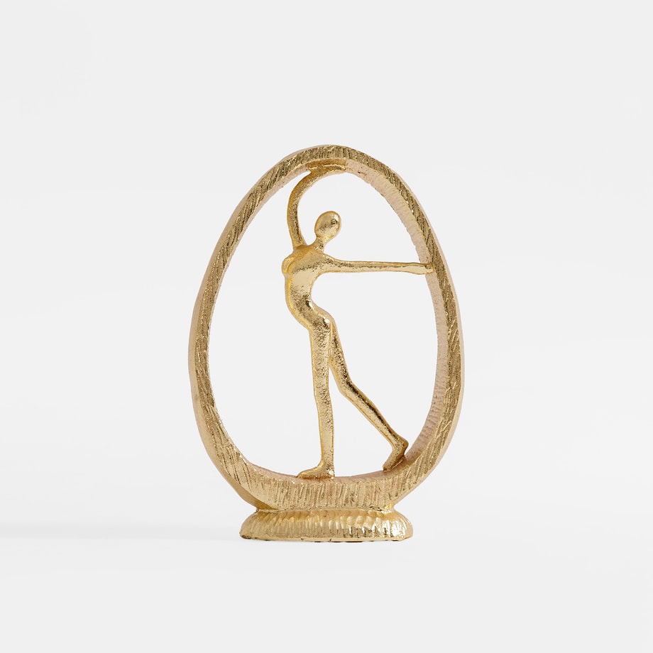 Figurka dekoracyjna złota GIMNASTYCZKA 22 cm - 1