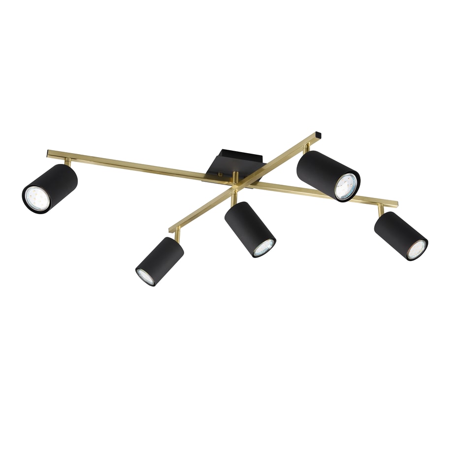 Lampa sufitowa 5 reflektorów czarno-złota MARLEY - 1