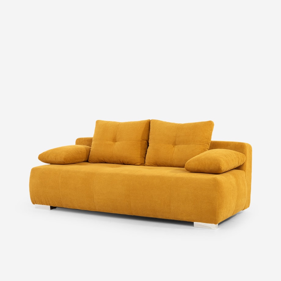 MAJA Sofa 3-osobowa rozkładana musztardowa - 6