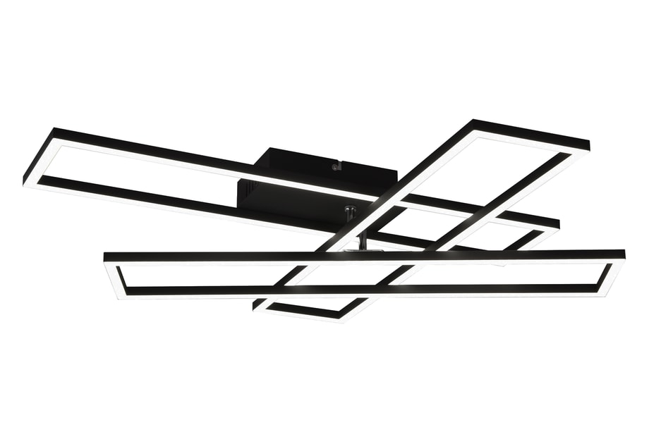 Lampa sufitowa LED ramka czarna CORSO z pilotem - 1