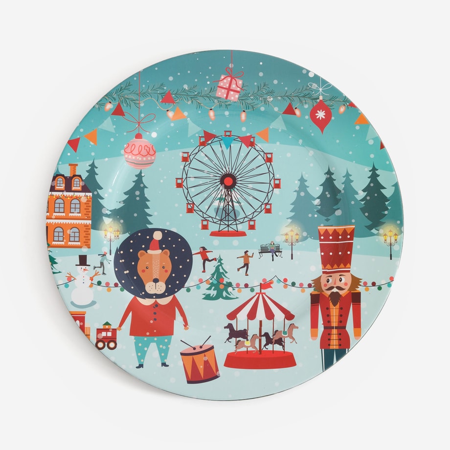 Talerz dekoracyjny świąteczny, 33 cm, MIX - 1