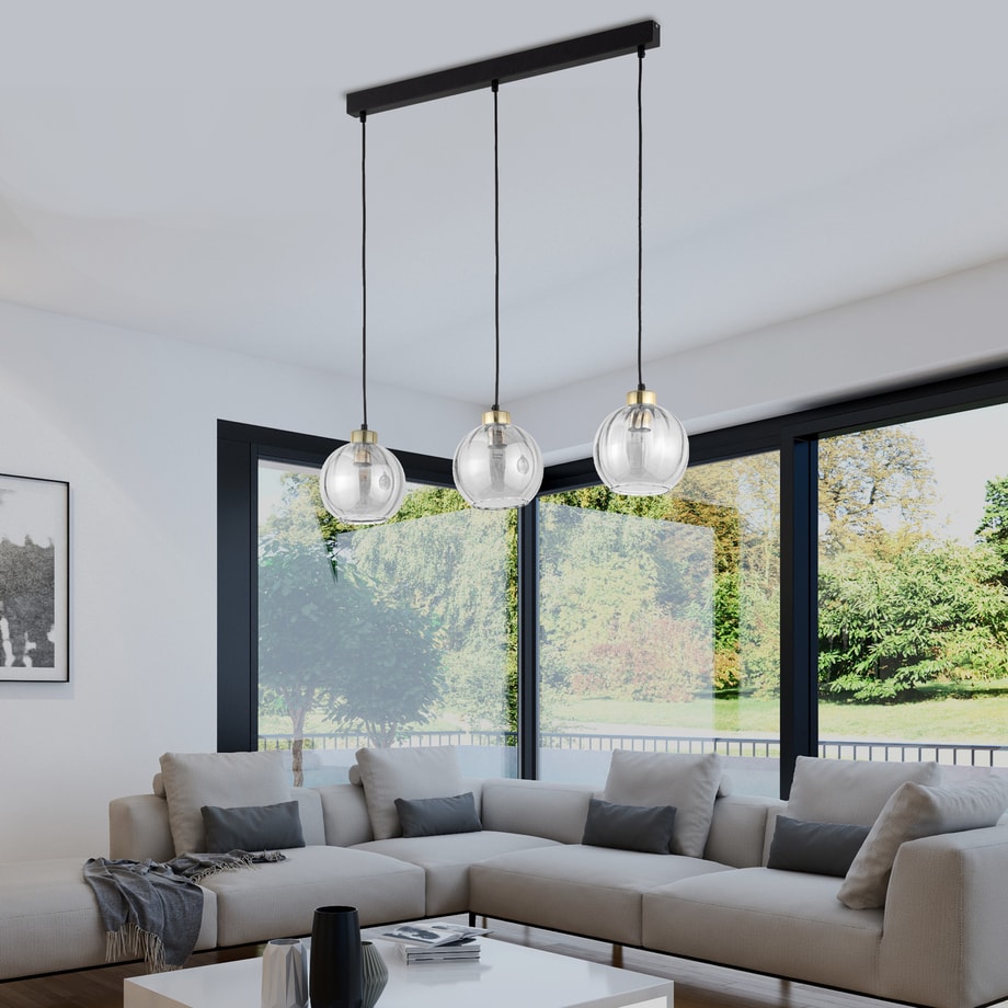 Lampa wisząca transparentna listwa DEVI 3 - 3