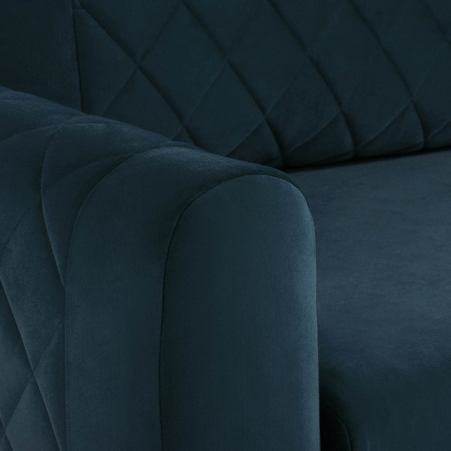 Sofa welurowa granatowa ROMA - zdjęcie 5