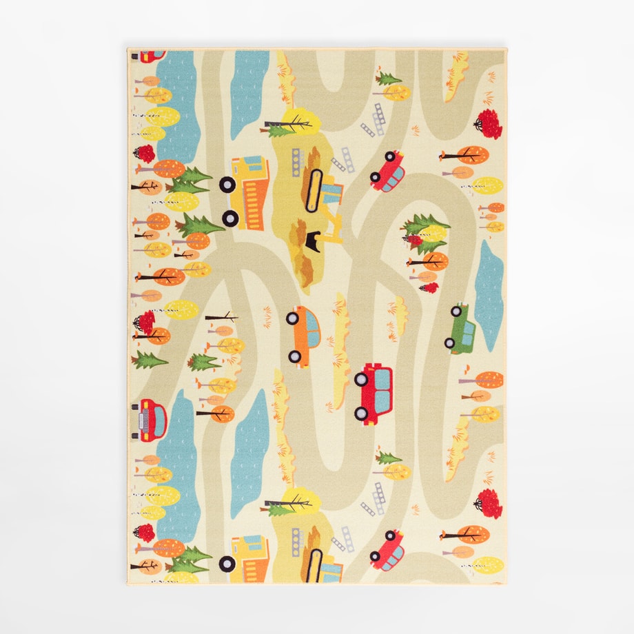 Dywanik STELLA, ulice, beżowy, 80x100 cm - 1