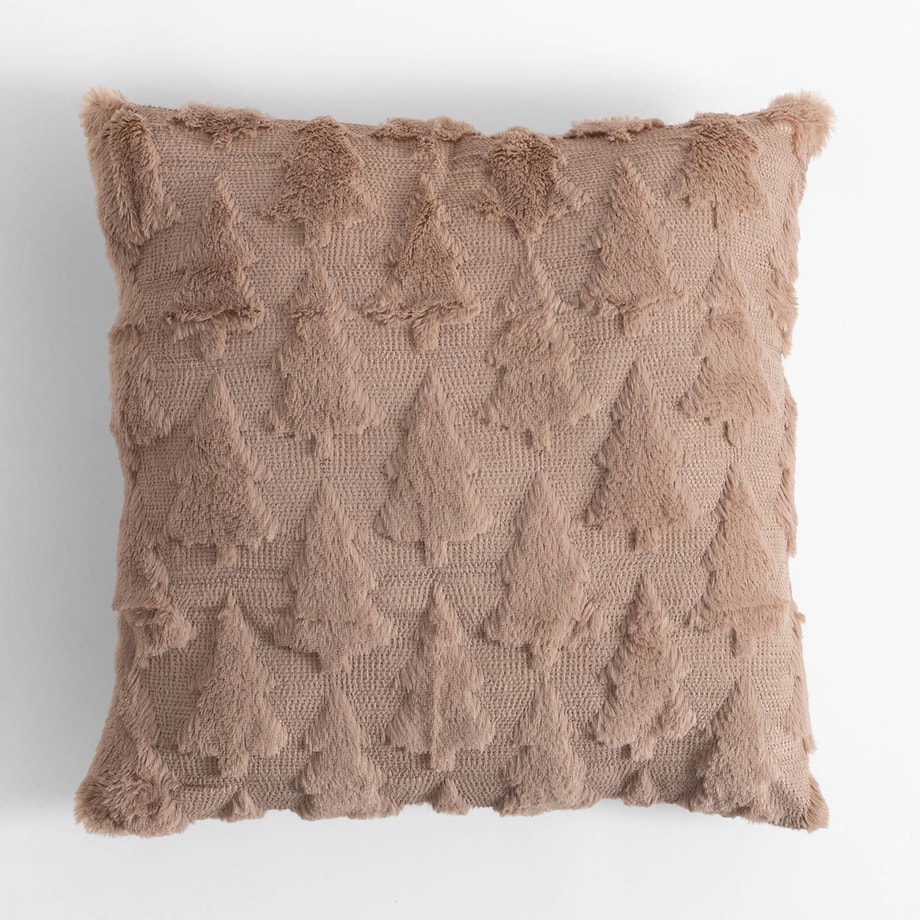 Poszewka dekoracyjna w choinki taupe ALPI 45x45 cm - 1