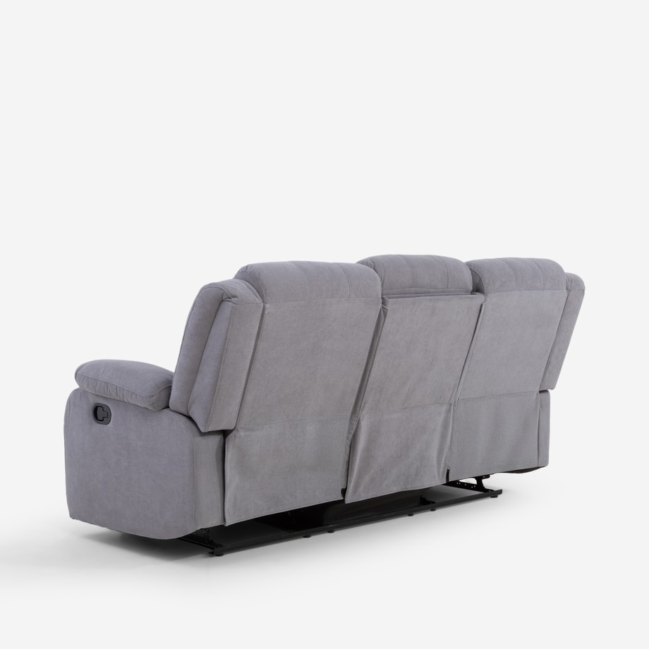 KAVELLA Sofa 2-osobowa funkcja relaks barek szara - 5
