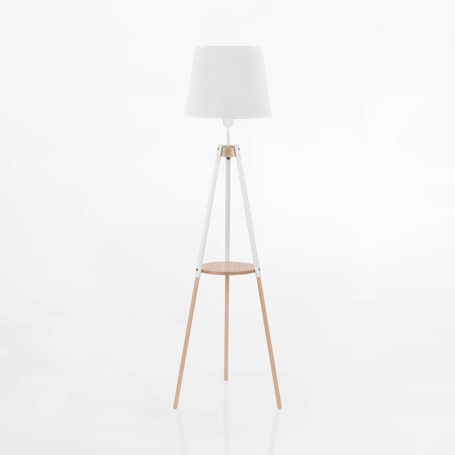 Lampa podłogowa z abażurem biała VAIO - 1