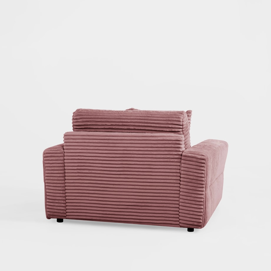 Fotel loveseat pudrowy róż NOEMI - 8