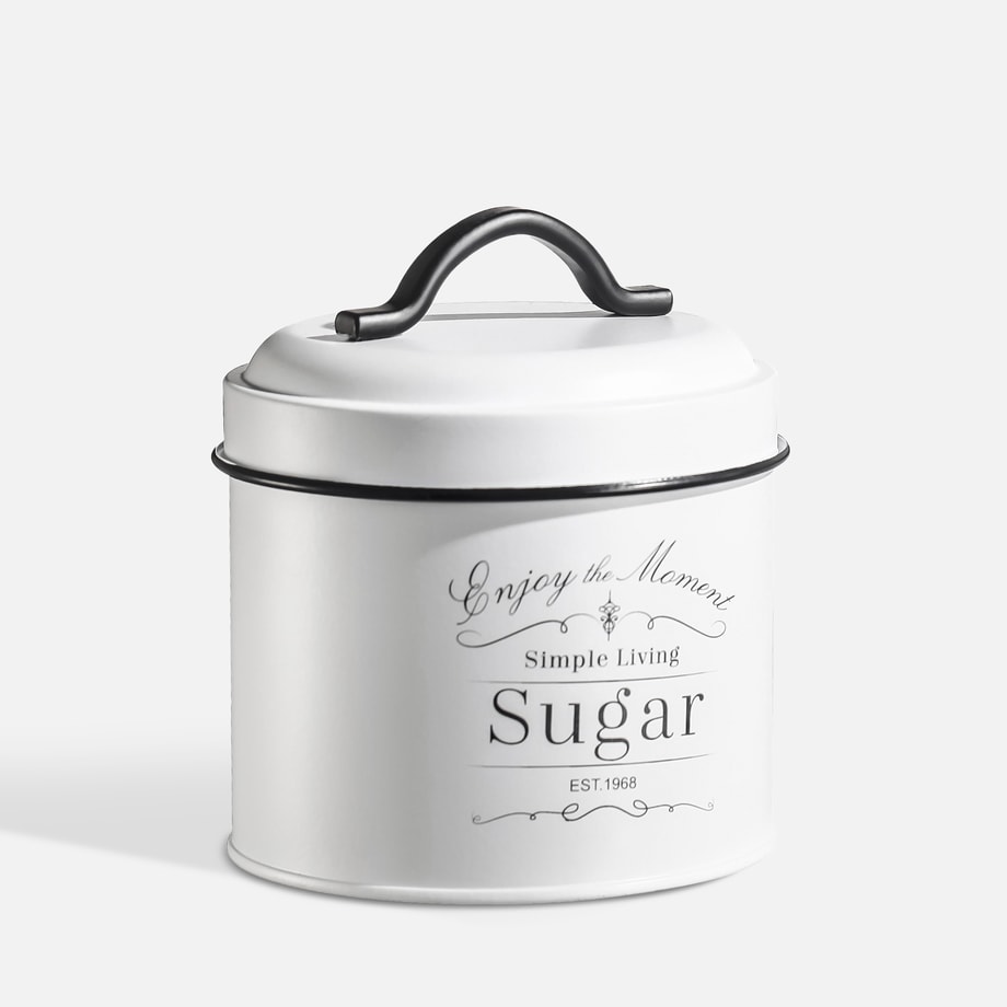 Pojemnik kuchenny biały SUGAR 13 cm - 1