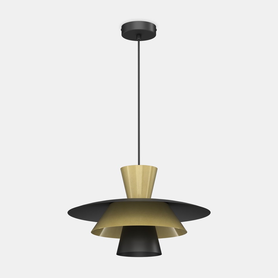 Lampa wisząca 3135 PLATO I żyrandol czarny mat złoty mat - 1