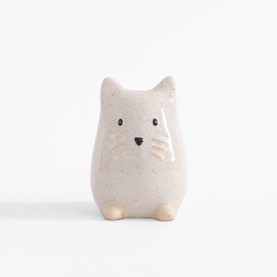 Figurka porcelanowa, kot, 13 cm, MIX - 1