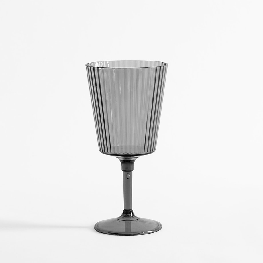 Kieliszek do wina plastikowy szary 400 ml - 1