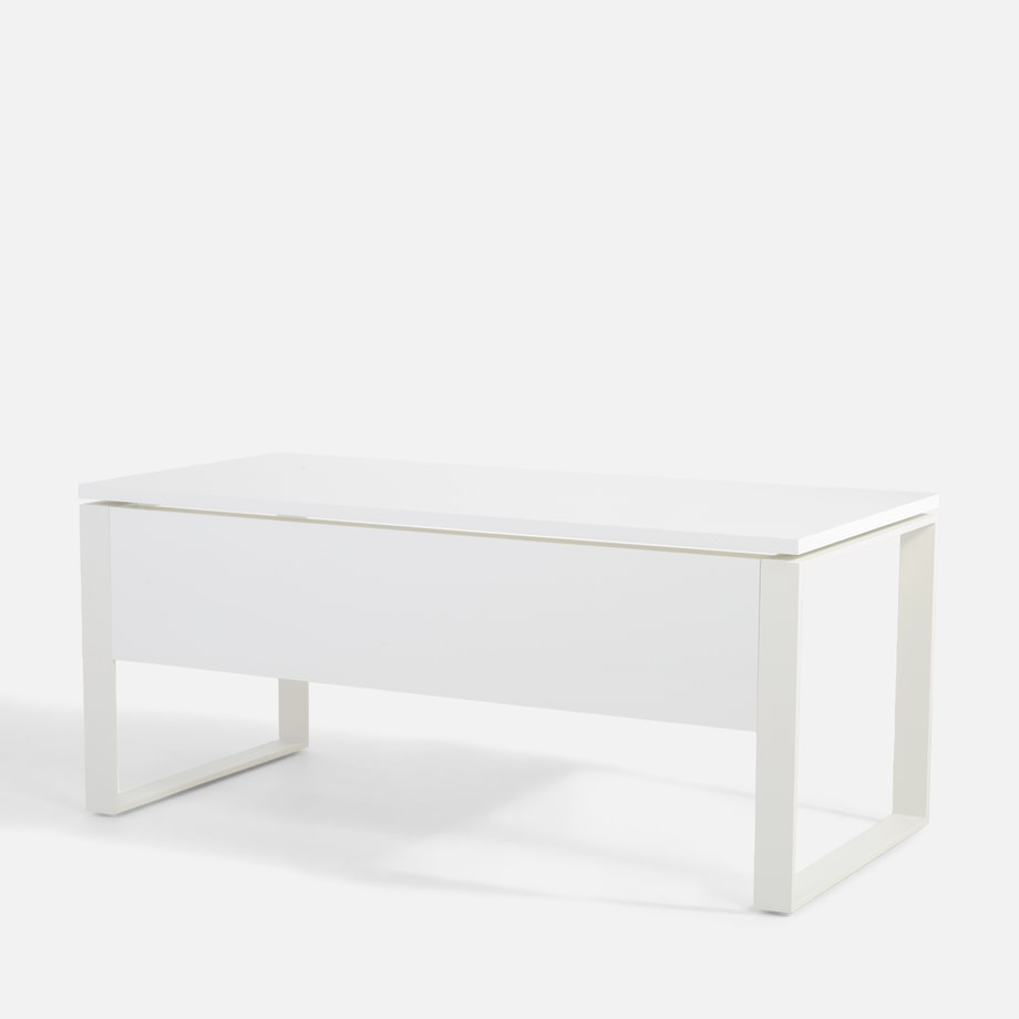 Biurko do gabinetu DISEGNO WHITE OFFICE biały połysk - 5