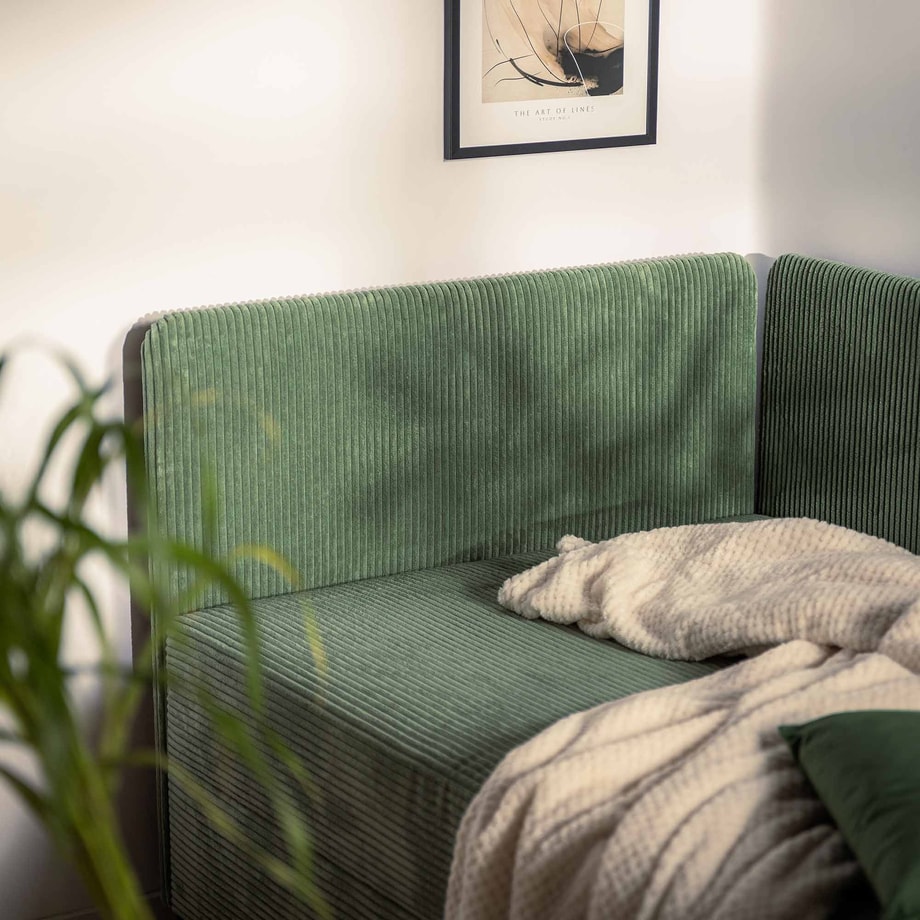 Tapczan narożny jasnozielony IBIS 90x200 cm - 3