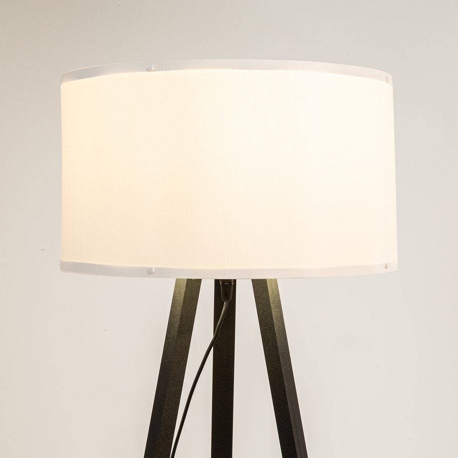 Lampa podłogowa trójnóg czarno-biała PIKO - 5