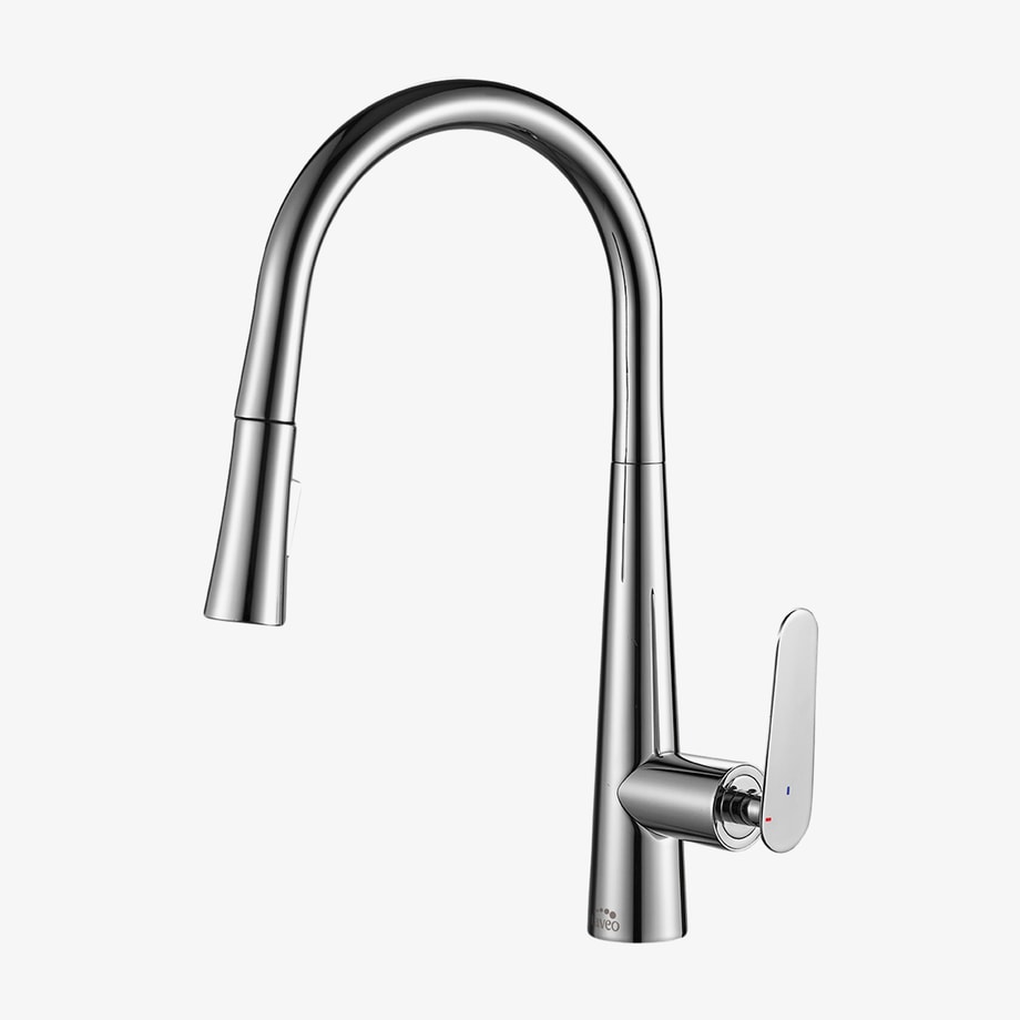 Bateria zlewozmywakowa U z wyciąganą wylewką LAVEO LAPIS chrom - 1