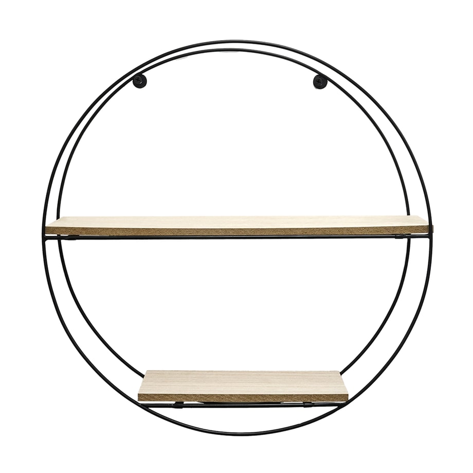 Półka metalowa czarna okrągła 40 cm - 1