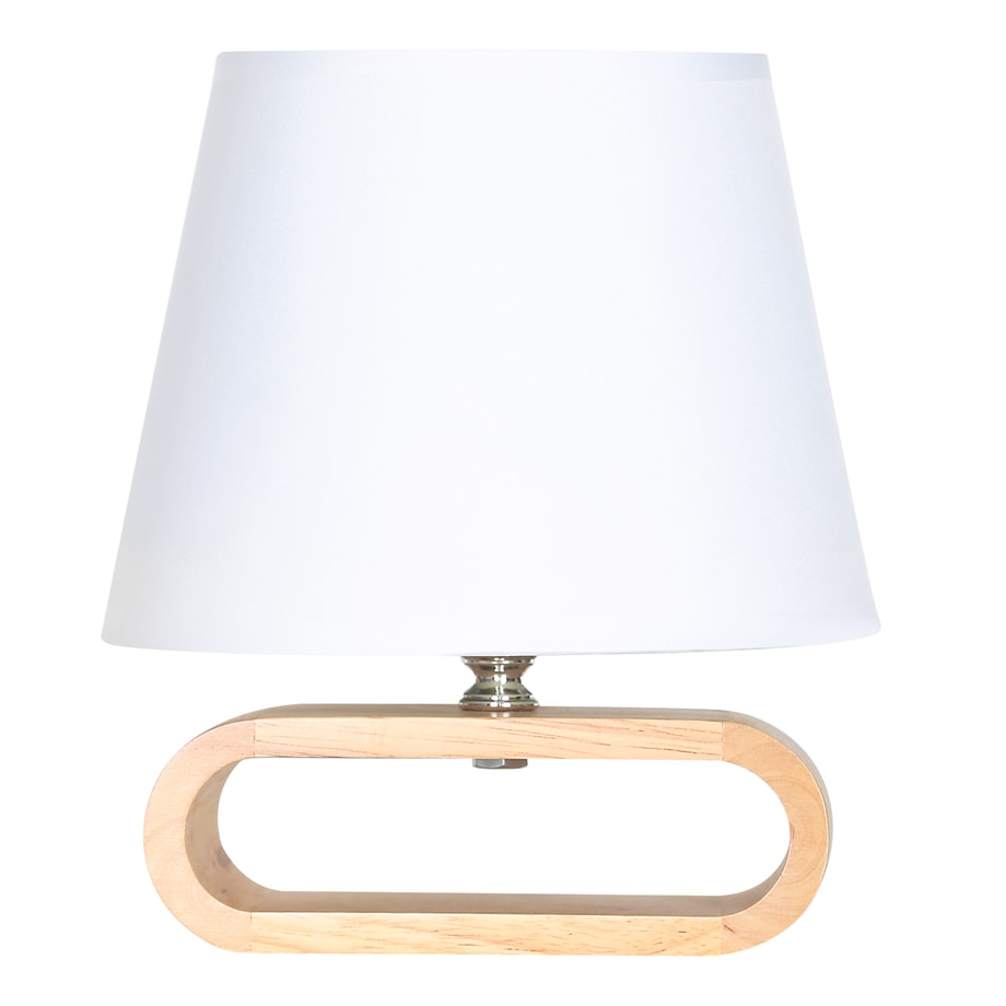 Lampa stołowa bambusowa abażur biały 22,5 cm - 1