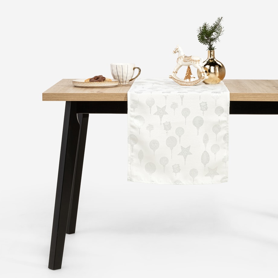 Bieżnik  świąteczny biały NOELA 40x120 cm - 1