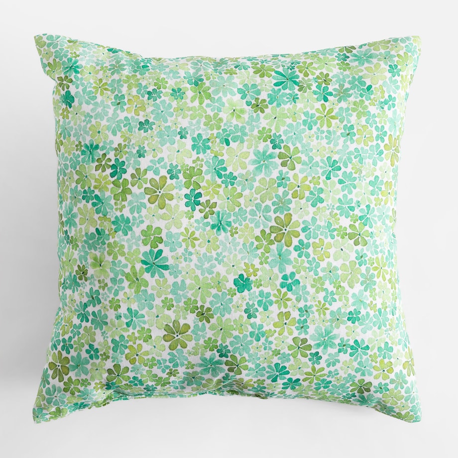 Poduszka w zielone kwiaty RITA 45x45 cm - 1