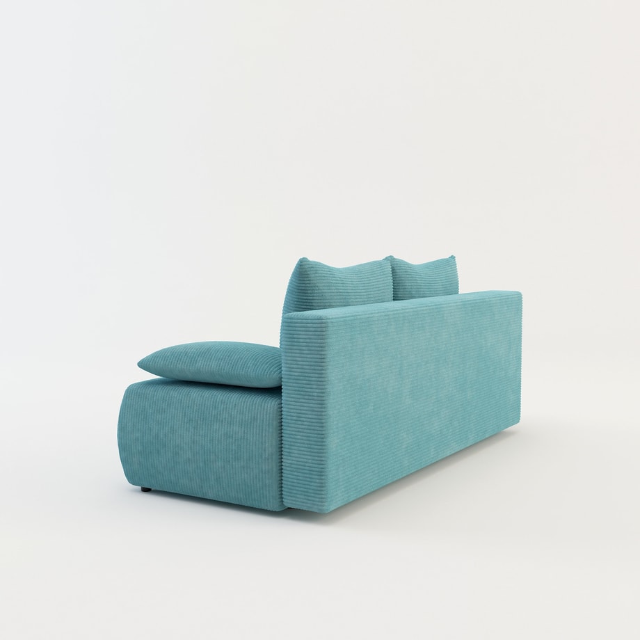 Sofa sztruksowa turkusowa LIBIA - 5